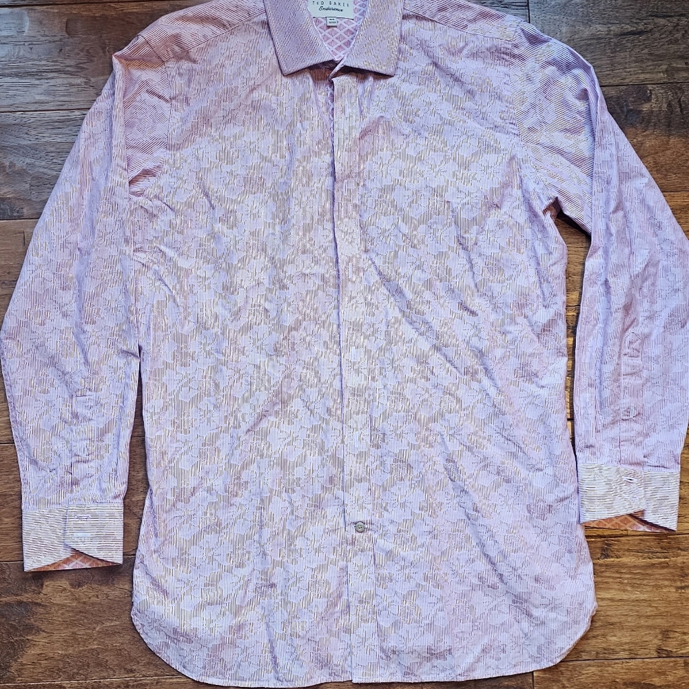 Ted Baker Pink Geometric Pattern Shirt